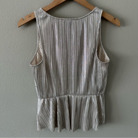 Express Silver V-Neck Tank Top Size Medium EUC - Picture 7 of 10